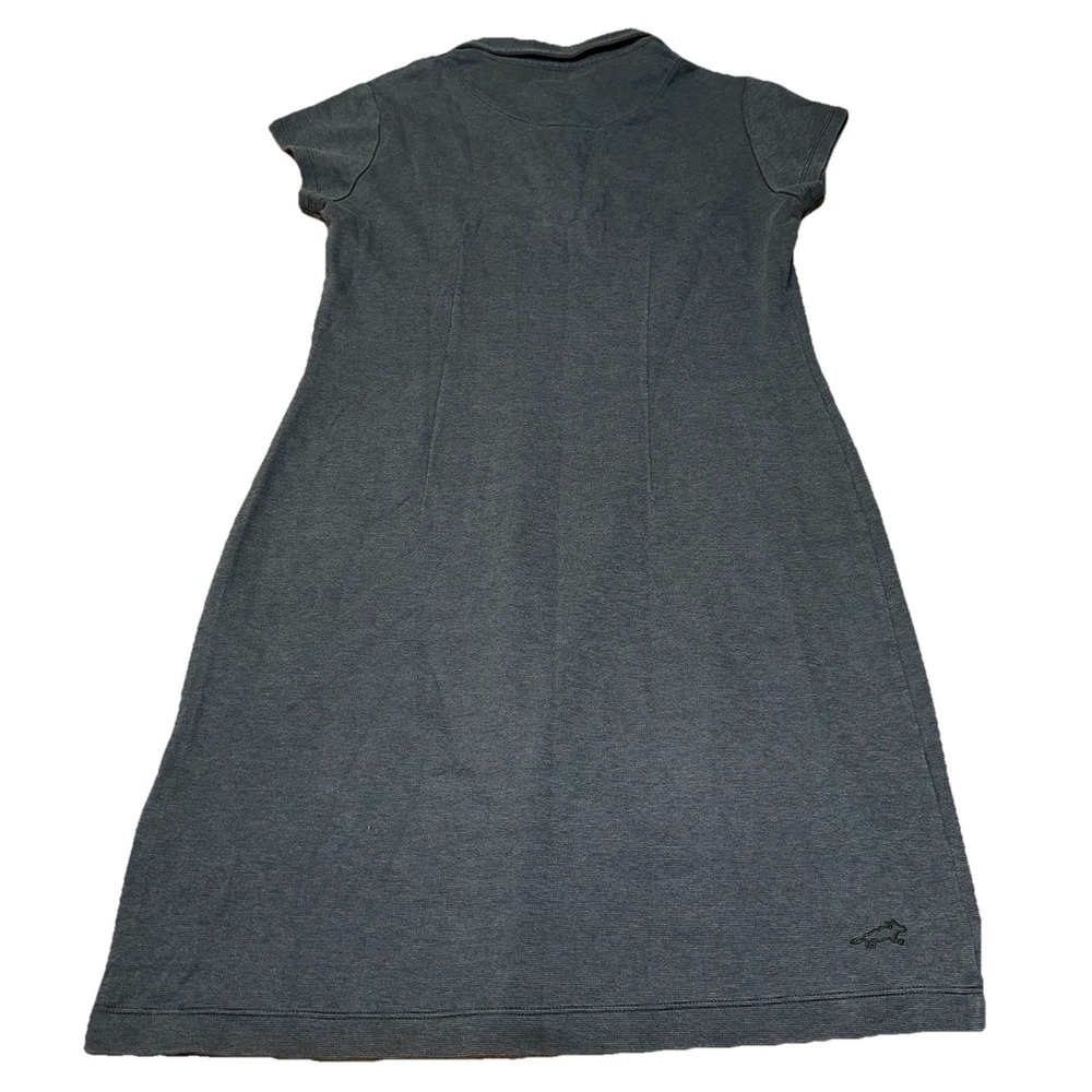 Horny Toad Flexcel Cotton Blend Gray Snap Up Collared Midi Dress Women's M - Picture 5 of 9